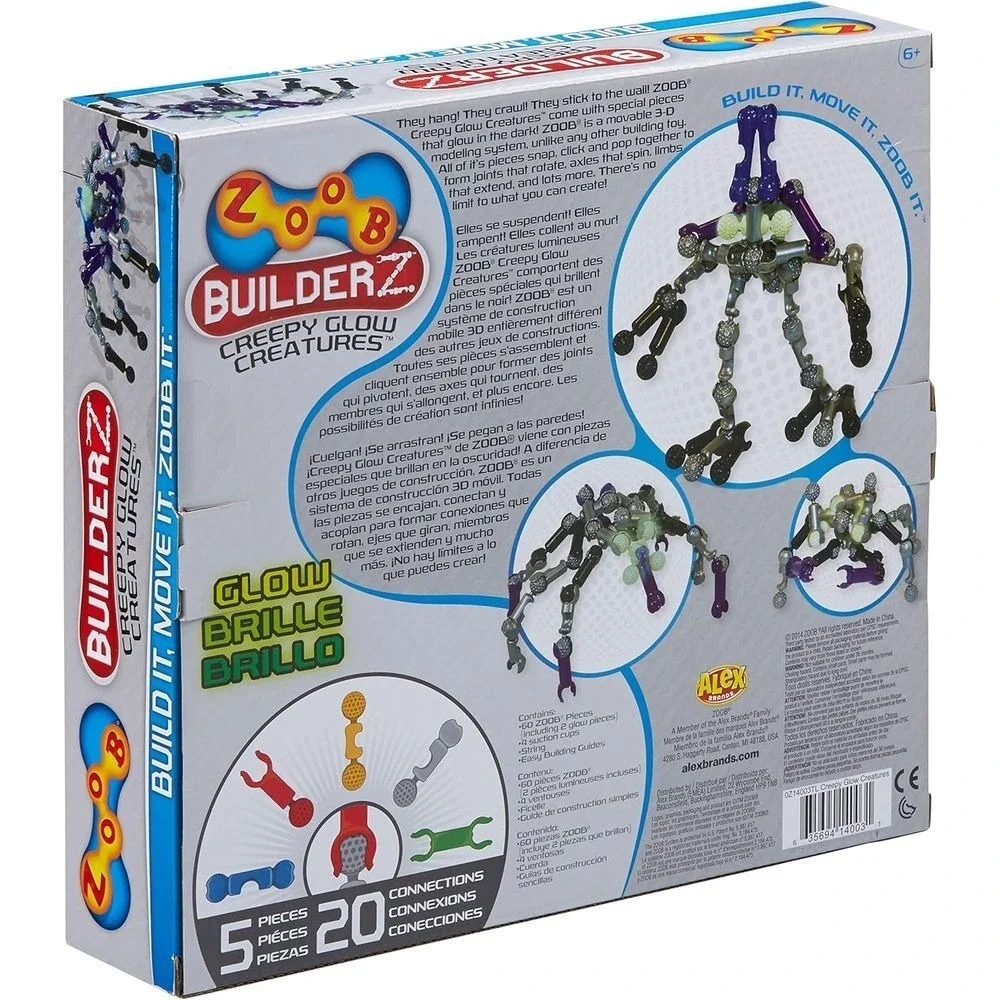 Zoob Creepy Glow Creatures Moving Mind-Building‎ Modeling System